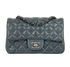 Mini Rectangular Flap, &pound;3,500, Handbags, Blue/Grey/Silver, Caviar Leather, Front view